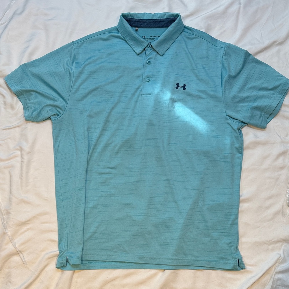 Under Armour Men's light green/blue/teal Polo Shirt